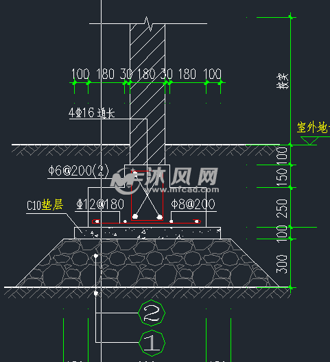 围墙施工设计图纸