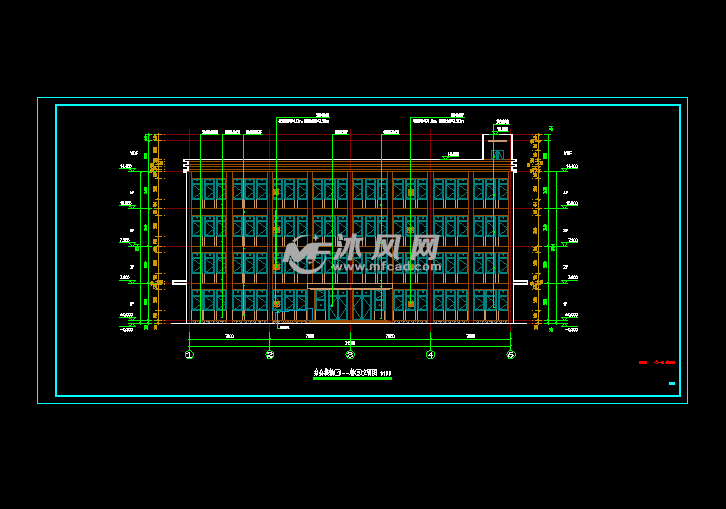 四层办公楼建筑图- 办公建筑图纸 - 沐风网