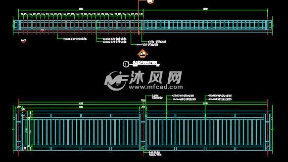 市政鐵藝欄杆標準段施工圖