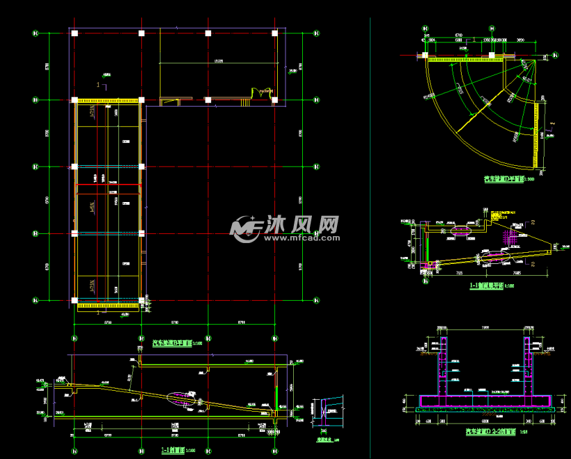 汽车坡道b,d详图