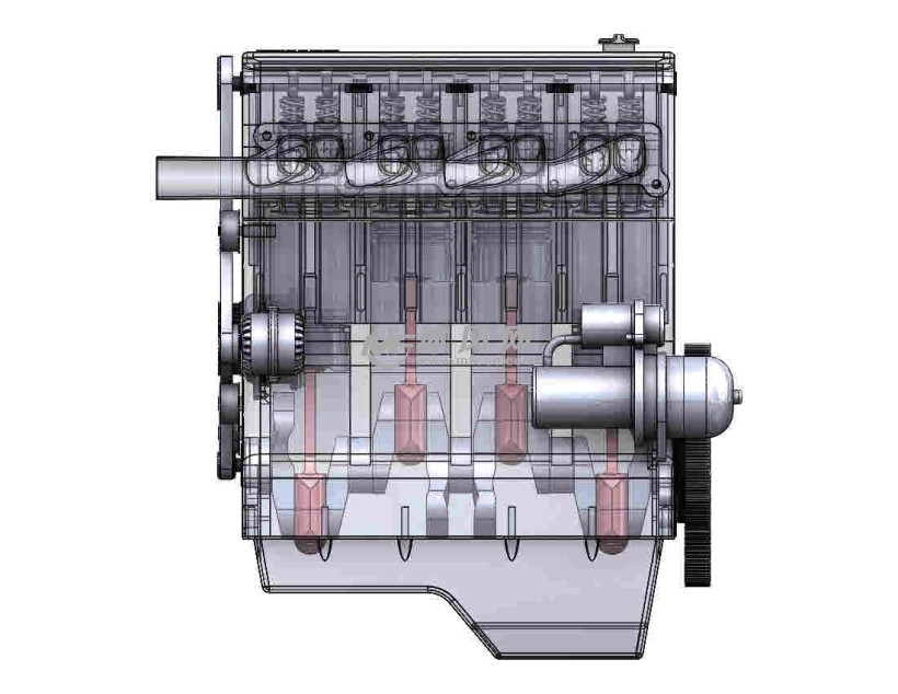 直列4缸发动机模型