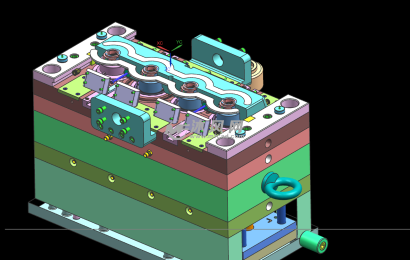 螺纹盖帽滑动模具设计模型这是一款比较实用的模具设计模型图,主要是