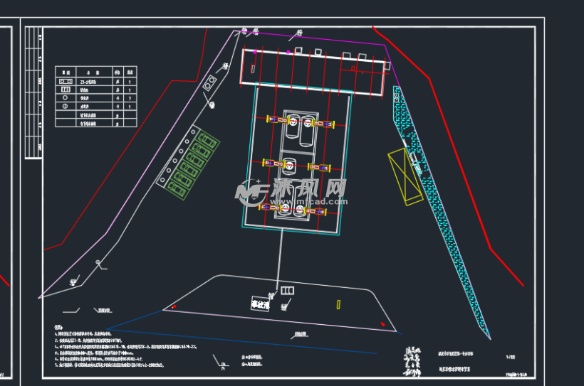 加油站装修工程建筑施工图- 工农业建筑图纸 - 沐风网