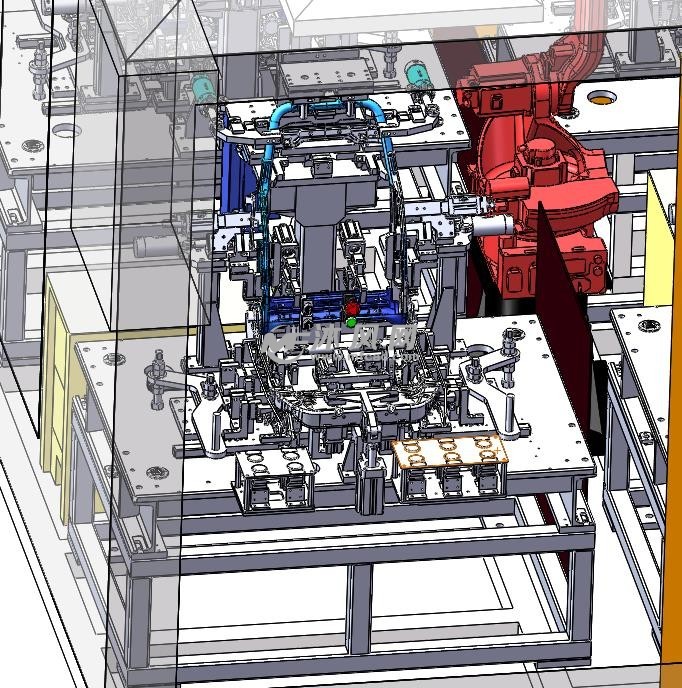 汽车座椅骨架机器人焊接工作站 - 机械加工图纸 - 沐风网