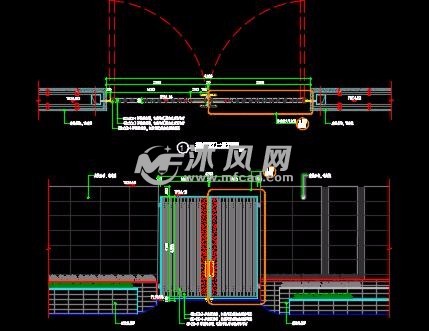 鐵藝門平面立面圖