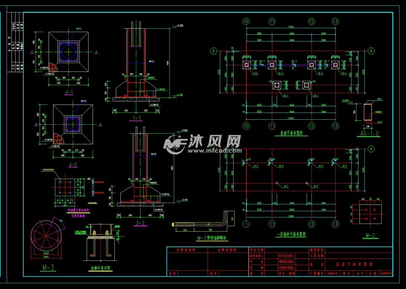 一层锚栓平面布置图