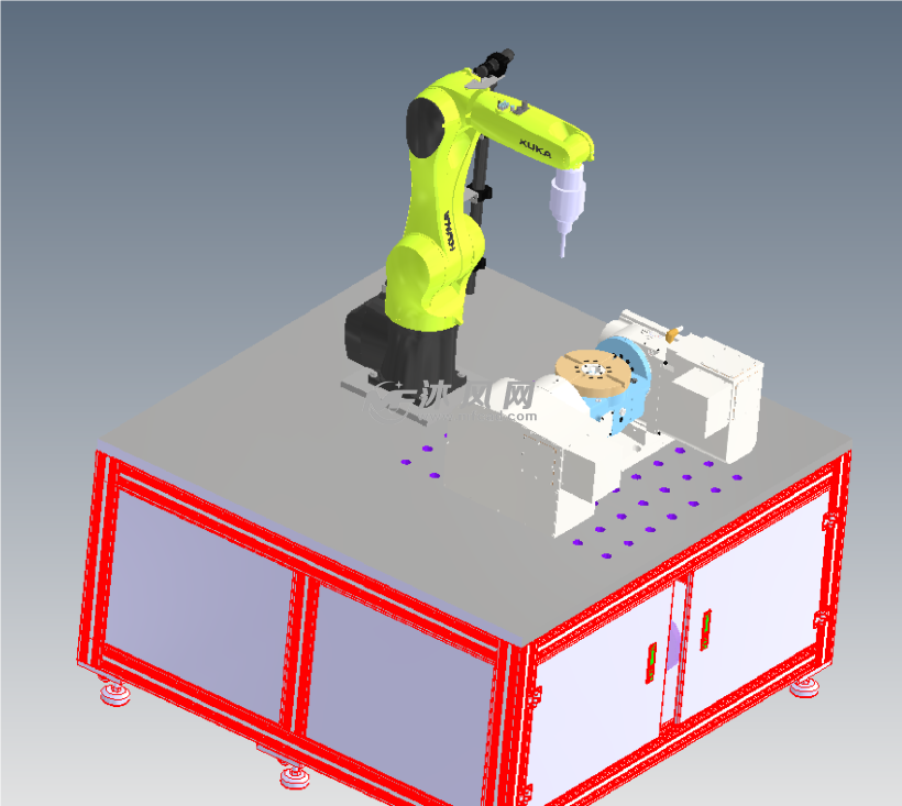 磨抛机器人和变位机