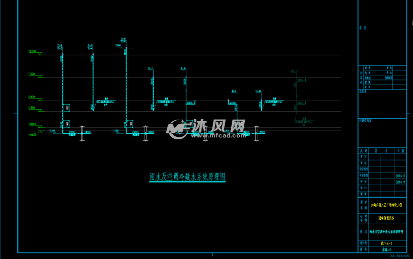 雨水及空调冷凝水系统原理图