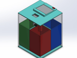 分类垃圾桶sw模型图