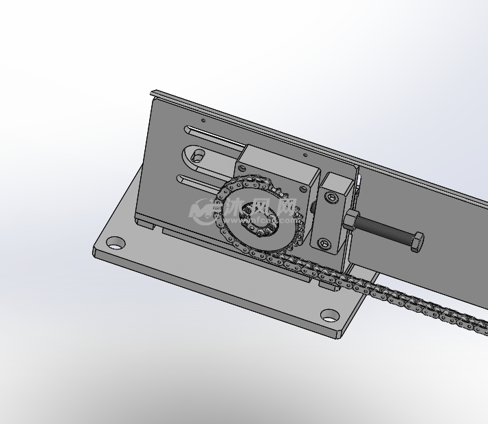 链条驱动机构张紧侧