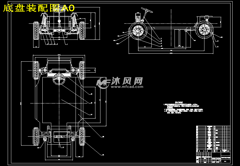电动汽车底盘设计cad图纸