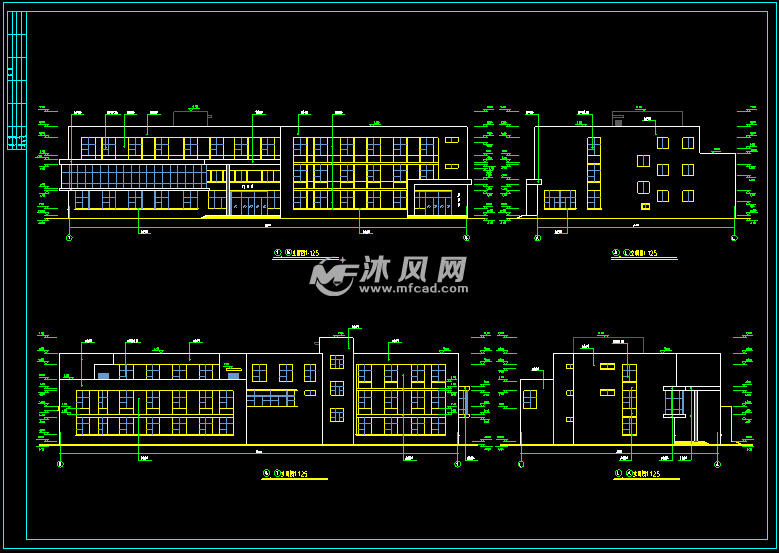 县级市独立门诊楼建cad施工图