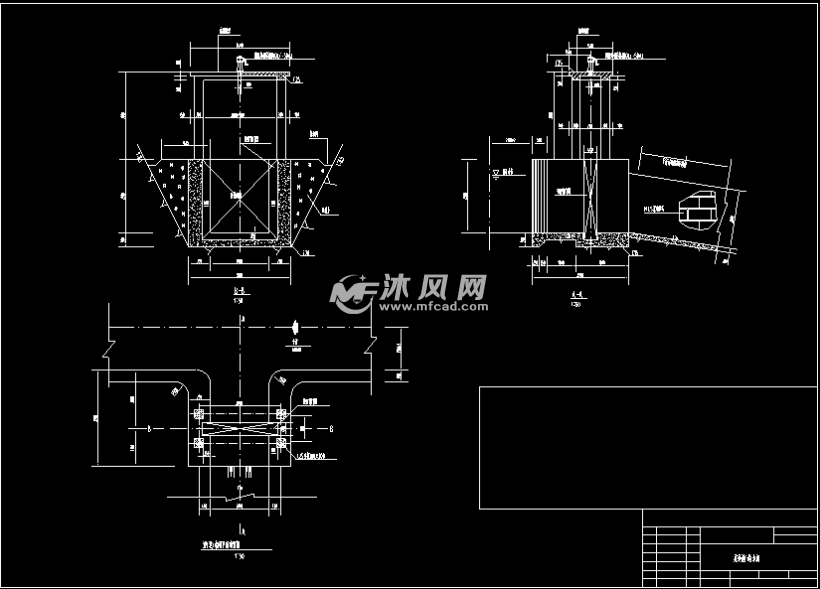 下管涵圖渠道灌溉放水洞渠道分水閘節制閘平面佈置圖圖紙參數圖紙id