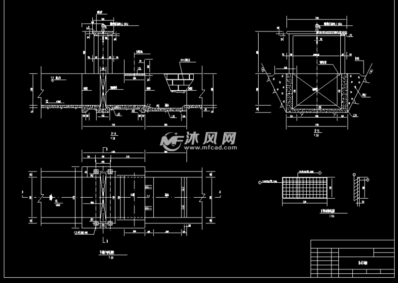 节制闸平面布置图图纸参数图纸id 1048429图纸格式:dwg图纸版本