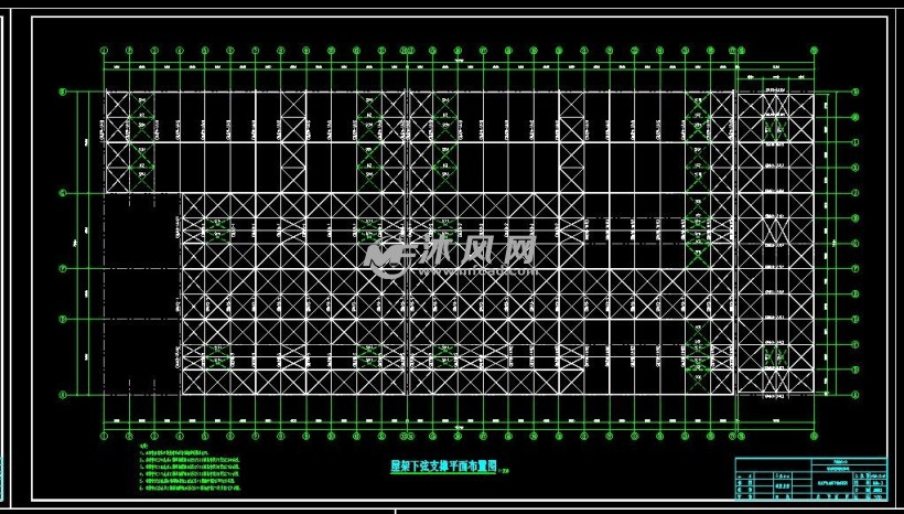 屋架下弦支撐平面佈置圖