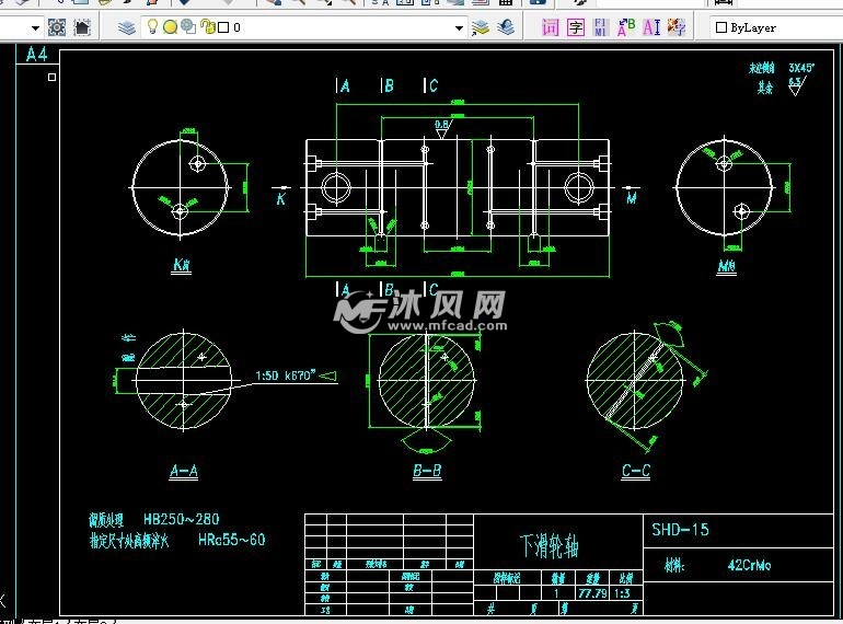 液压开合吊斗结构图 - 工程机械/建筑机械图纸 - 沐风网