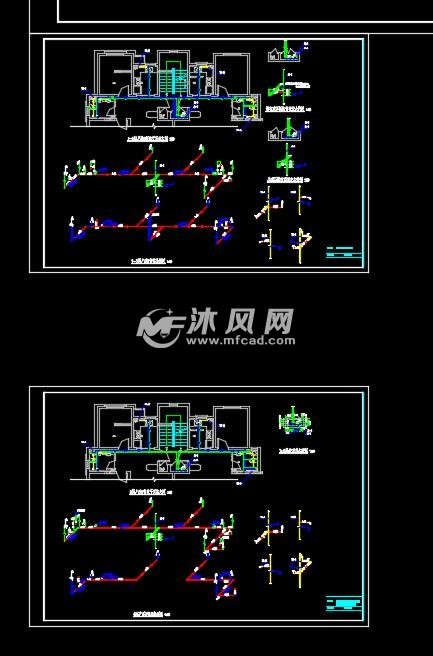 管道轴测图社区服务中心给排水设计施工总说明图纸目录屋顶给排水及