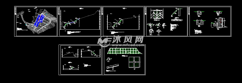 人字形骨架护坡格构护坡cad