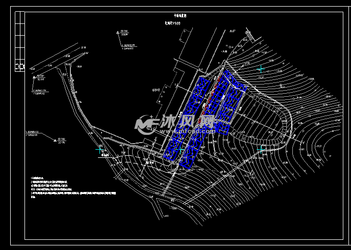 人字形骨架护坡格构护坡cad