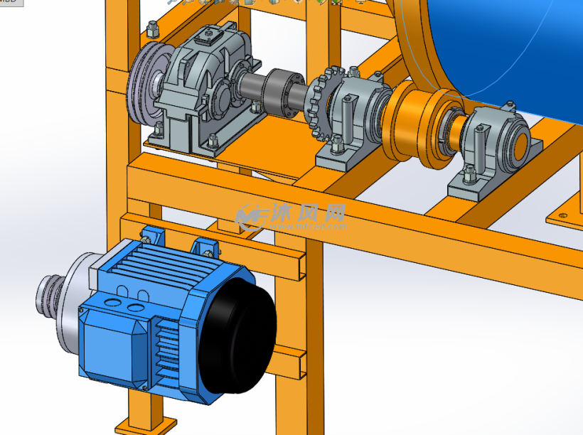 电机皮带传动部分