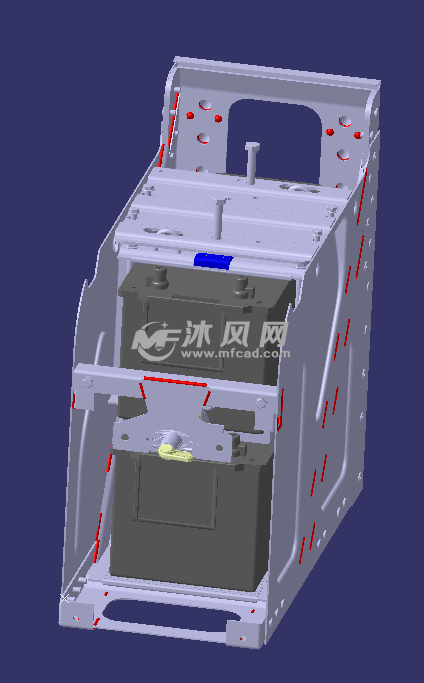 电池箱体结构模型