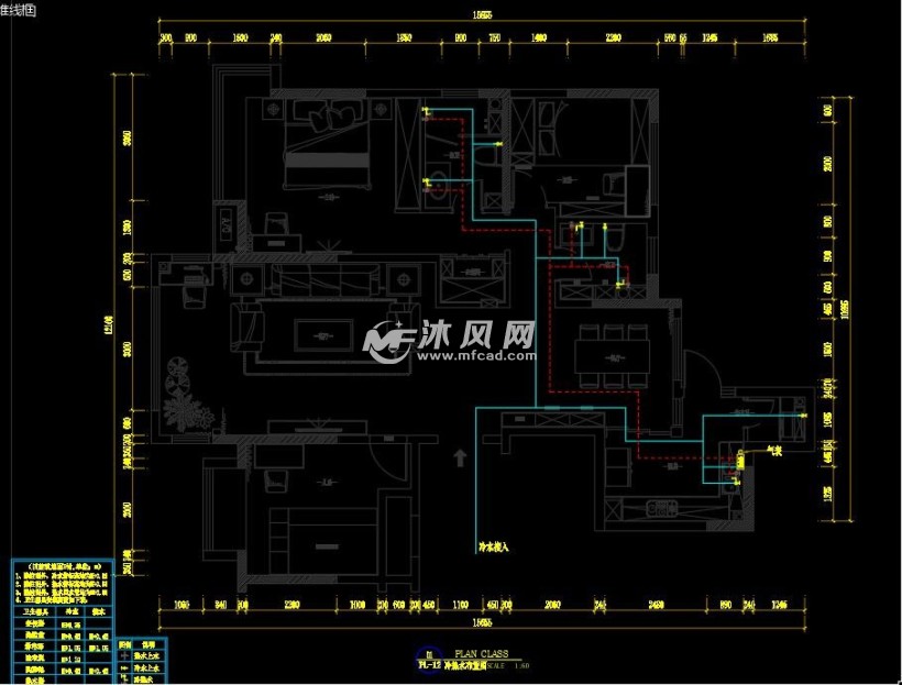 现代轻奢家装cad施工效果图
