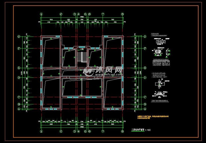 三层结构平面图