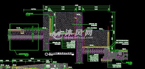 侧壁式无障碍坡道详图