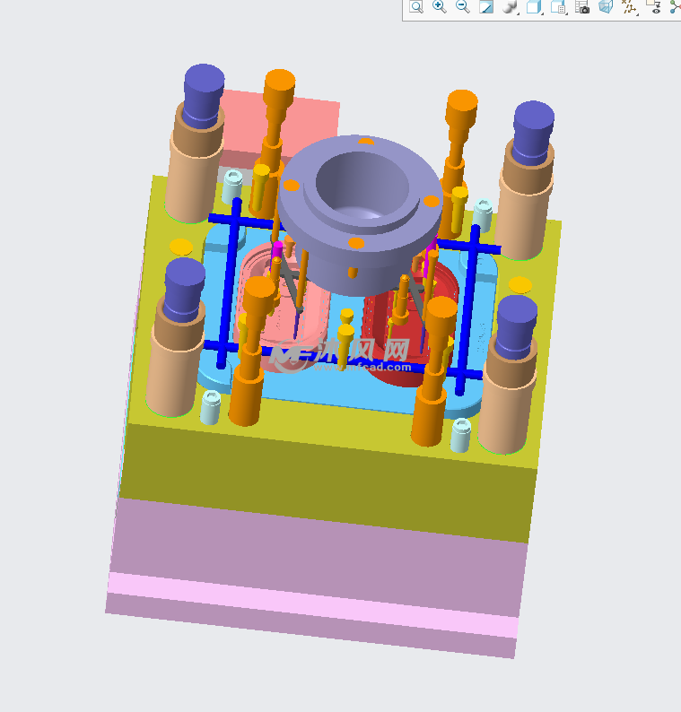 可视门铃机中壳模具