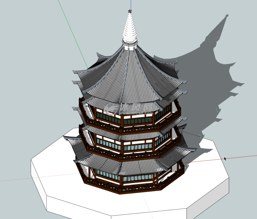 古建屋顶顶视图图片