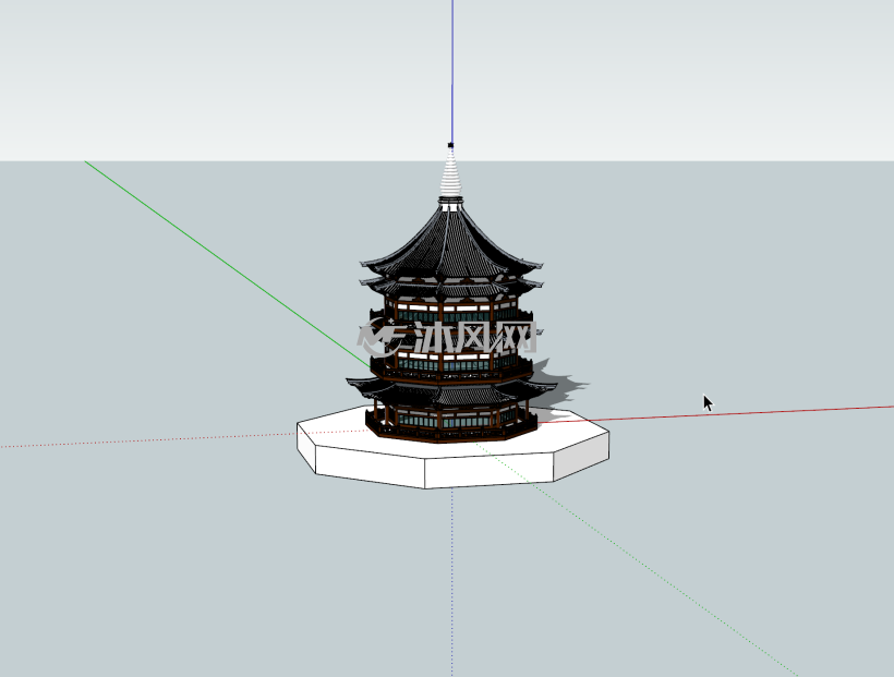 古建筑八角阁