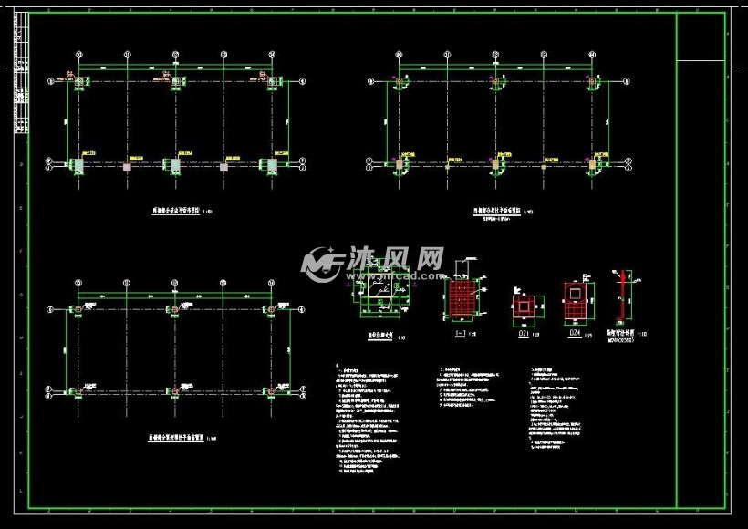 钢结构预埋螺栓布置图图片