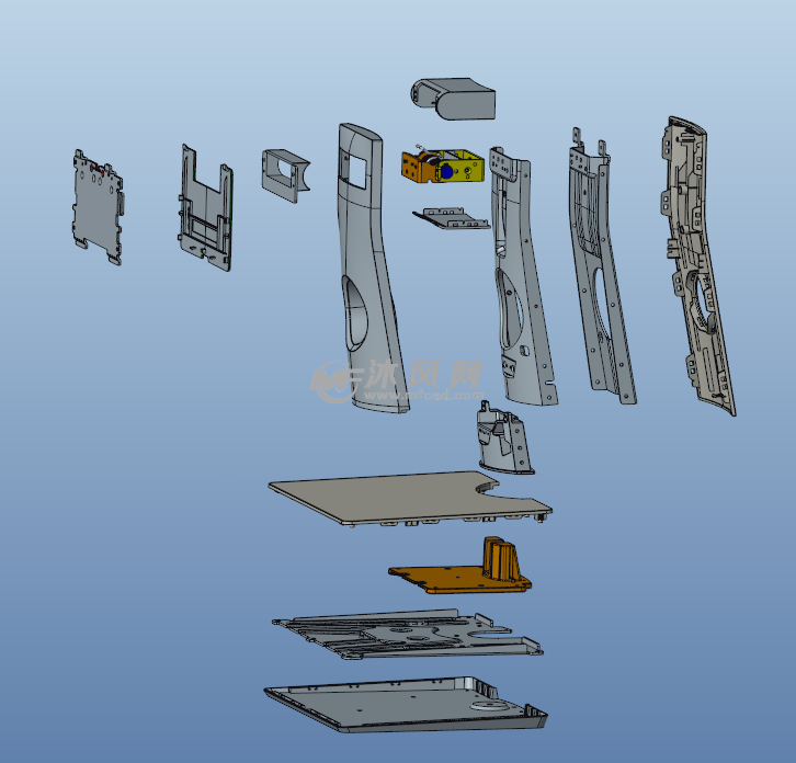 显示器支架结构模型