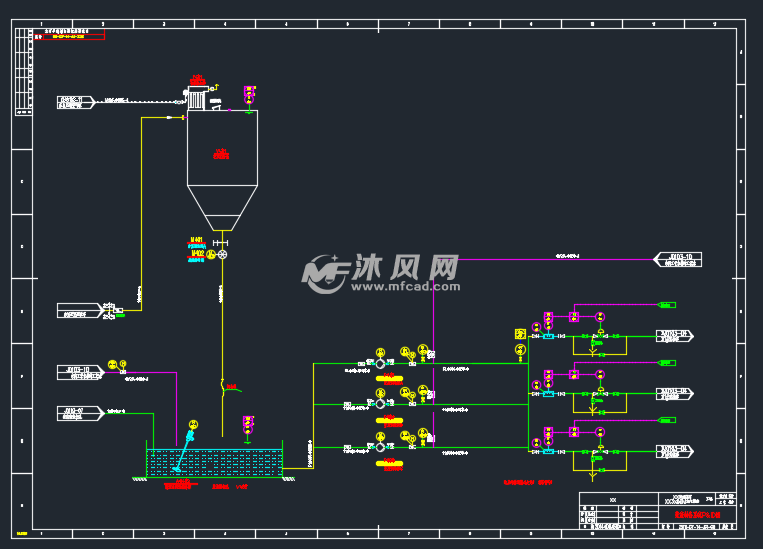 漿液製備系統p&id圖事故排放系統p&id圖工藝水系統p&id圖工業水系統及