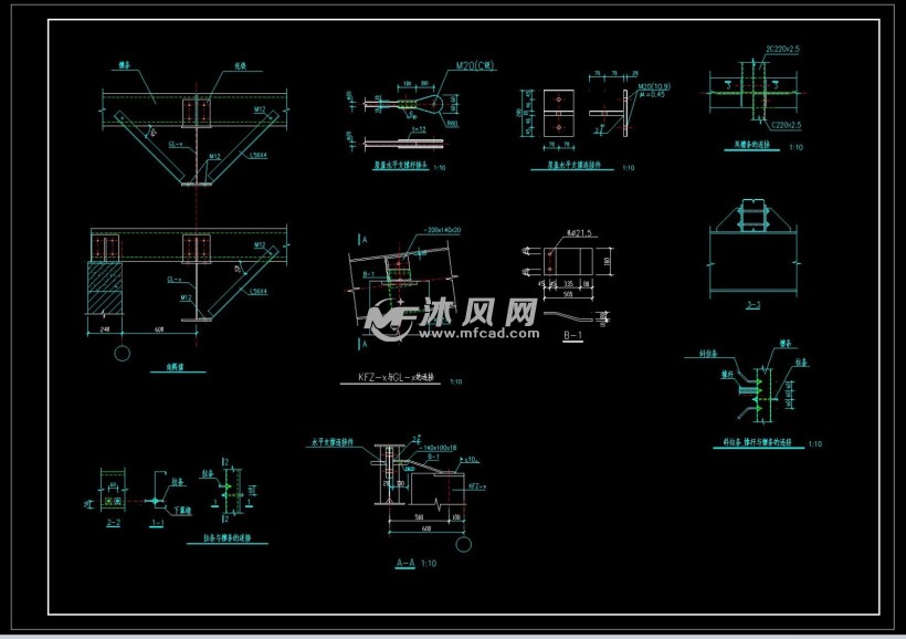 某混凝土柱钢梁组合结构厂房施工图