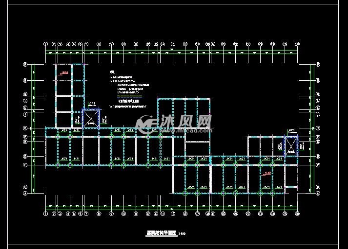 屋顶结构平面图