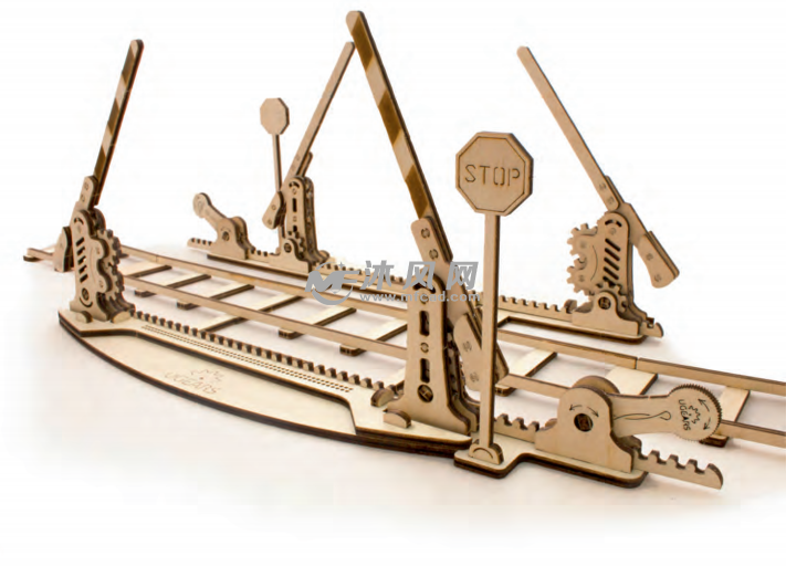 火车过道口精修cdrcad激光切割图纸