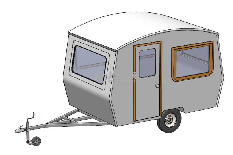拖车式露营房车(可做餐车用))