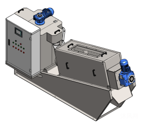 dl301疊螺汙泥脫水機三維建模圖紙合集的封面圖