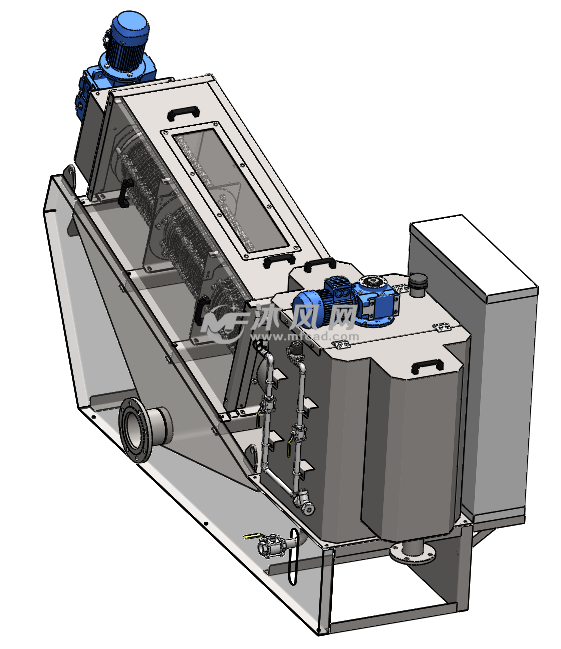 dl301叠螺污泥脱水机三维建模