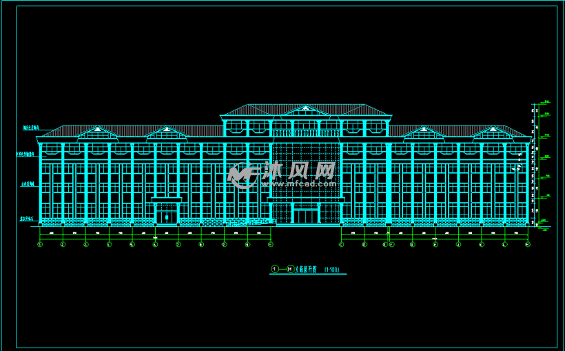 包括:立面图,多层平面图,立面图,剖面图,建筑设计说明,立面展开图等等