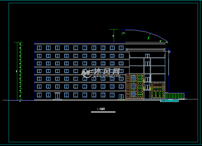 某6层框架设计院办公楼建筑设计方案图