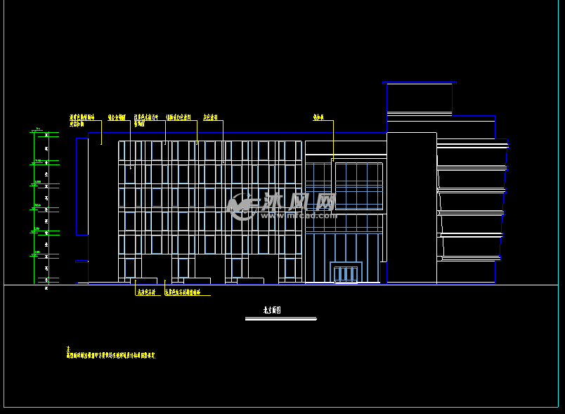某6层框架设计院办公楼建筑设计方案图