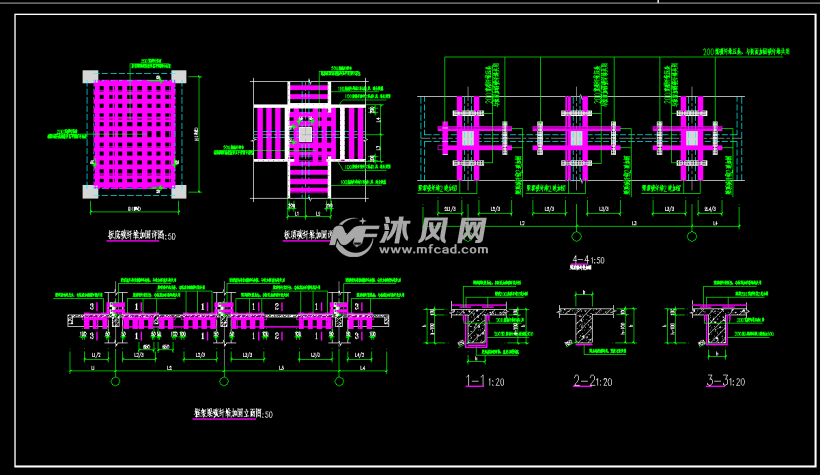 某框架结构碳纤维加固设计图