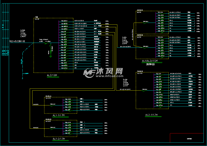 二层餐厅电气施工cad图含照明平面图
