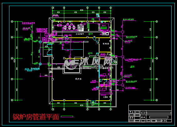 锅炉房管道平面