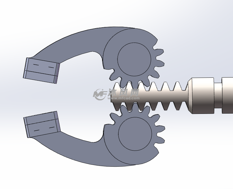 機械手齒輪抓取夾具sw模型