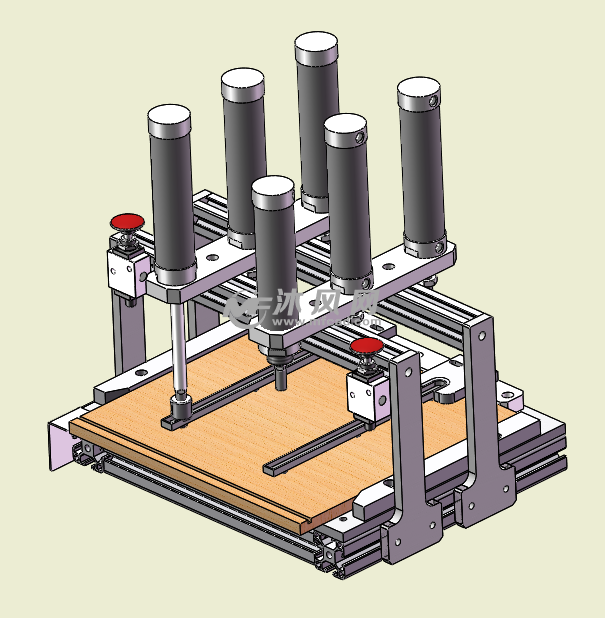 塑料滑道压合治具