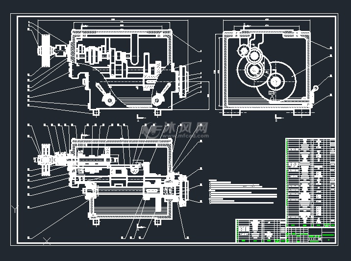 普通机床主传动系统装配图