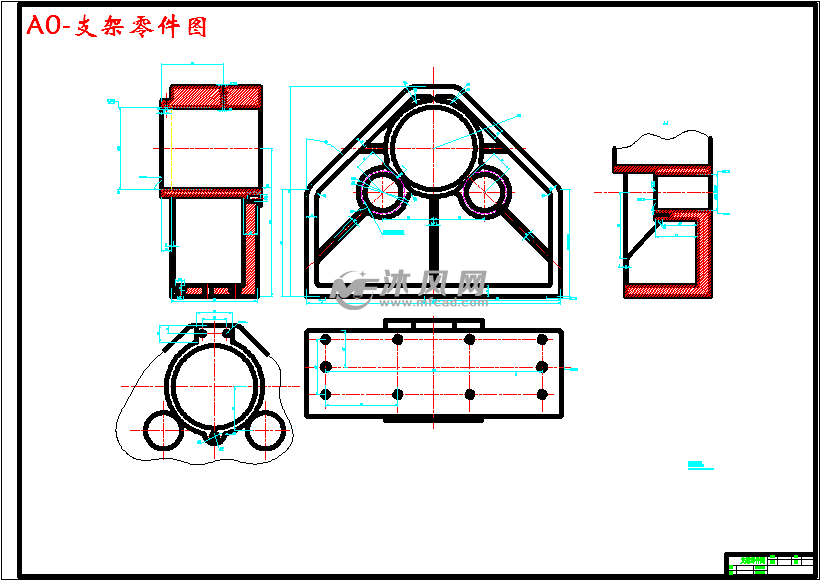 机械制图支架怎么画图片
